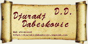 Đurađ Dabesković vizit kartica